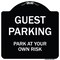 Signmission Designer Series Guest Parking, Black & White Heavy-Gauge Aluminum Sign, 18" x 18", BW-1818-23925 A-DES-BW-1818-23925 - alternate 1